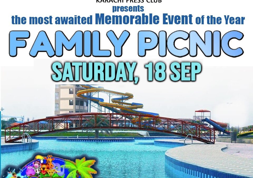 Karachi Press Club’s family picnic will be held on September 18 at Wild Venture Waterpark