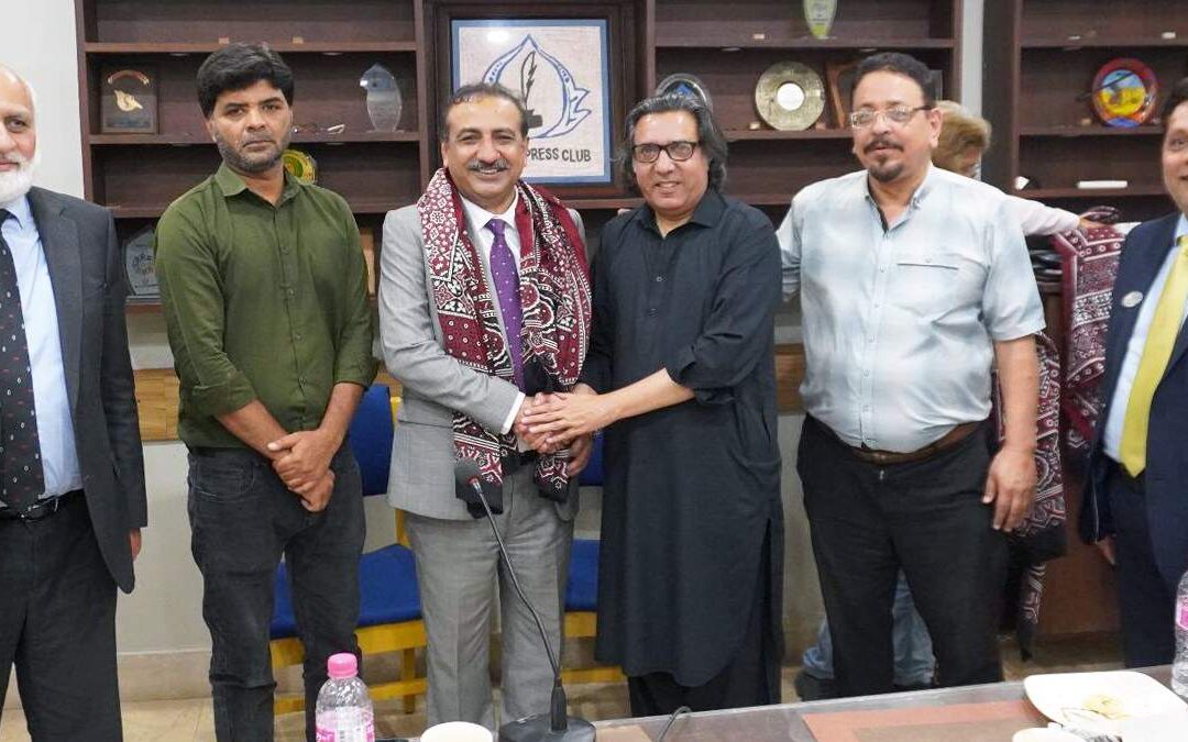 HEC Chairman and Vice Chancellors Visit Karachi Press Club
